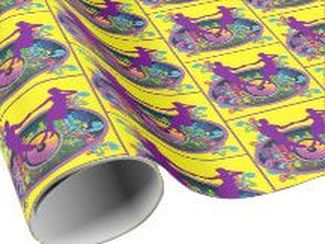 swing dancer wrapping paper