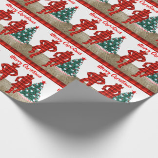 line dance Christmas gift wrapping paper