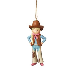 Kid Cowboy and Cowgirl Ornament 
