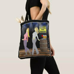 Line dancer tote bag