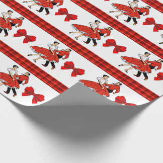 Square dancer Christmas wrapping paper