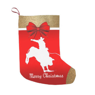 bull rider Christmas stocking